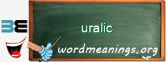 WordMeaning blackboard for uralic